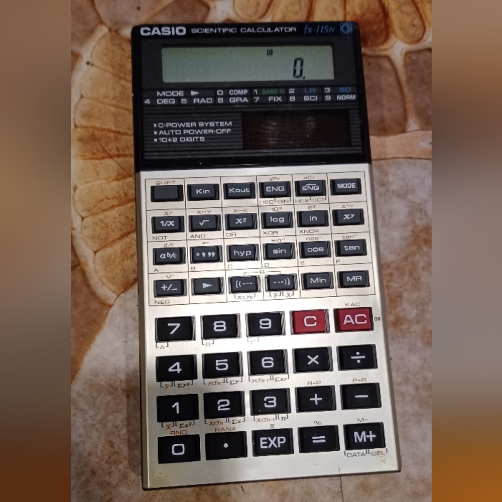 Vintage solar Casio calculator
